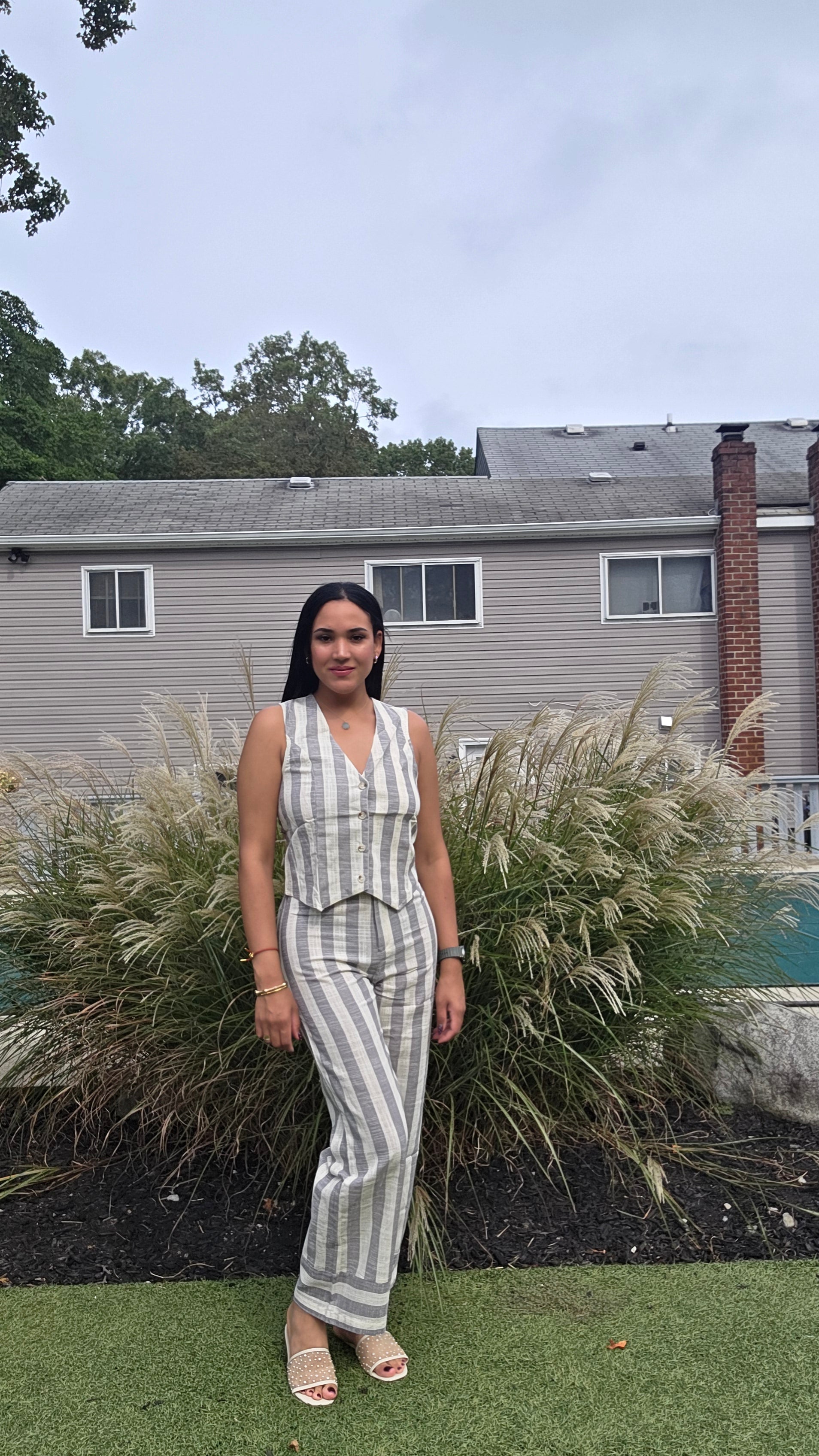 Stripe Pant Set