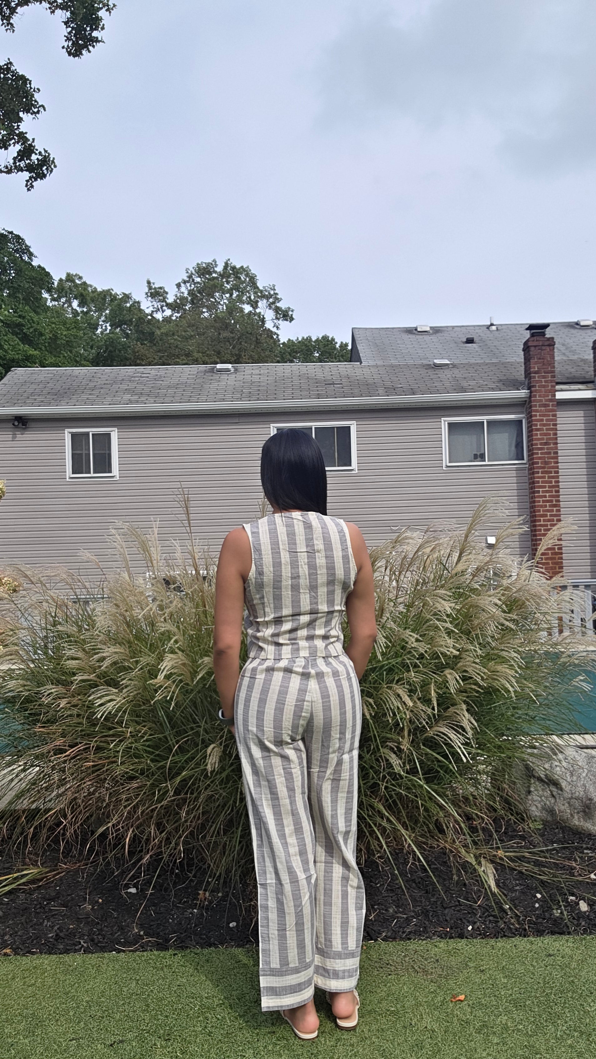 Stripe Pant Set