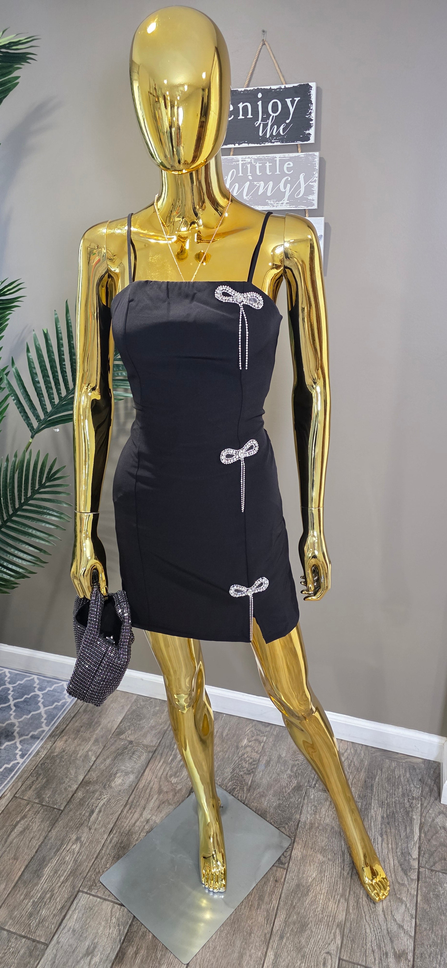Bow Detail Mini Dress