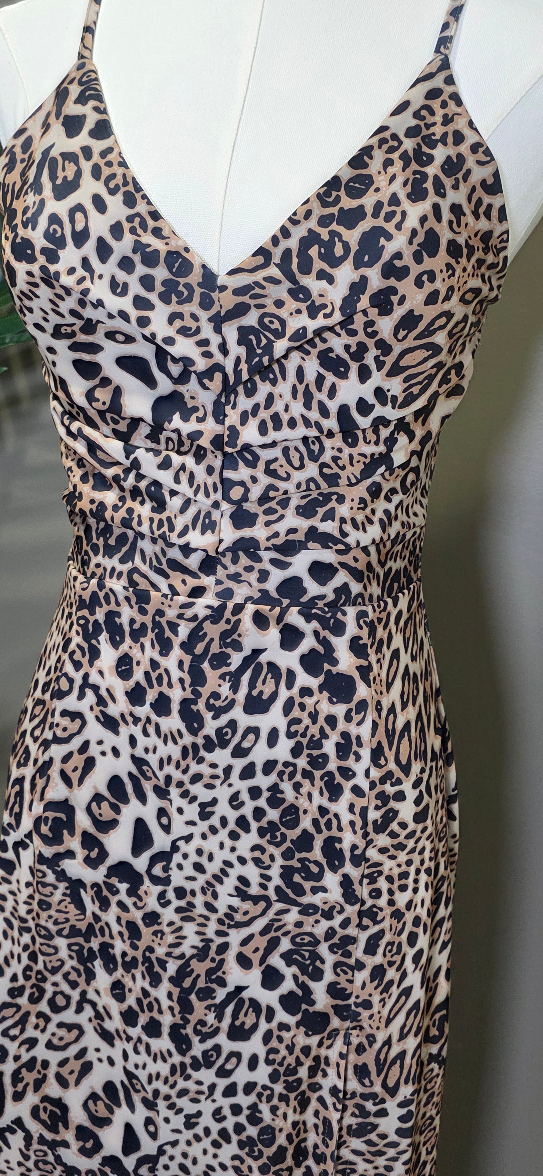Leopard Print Slip Dress