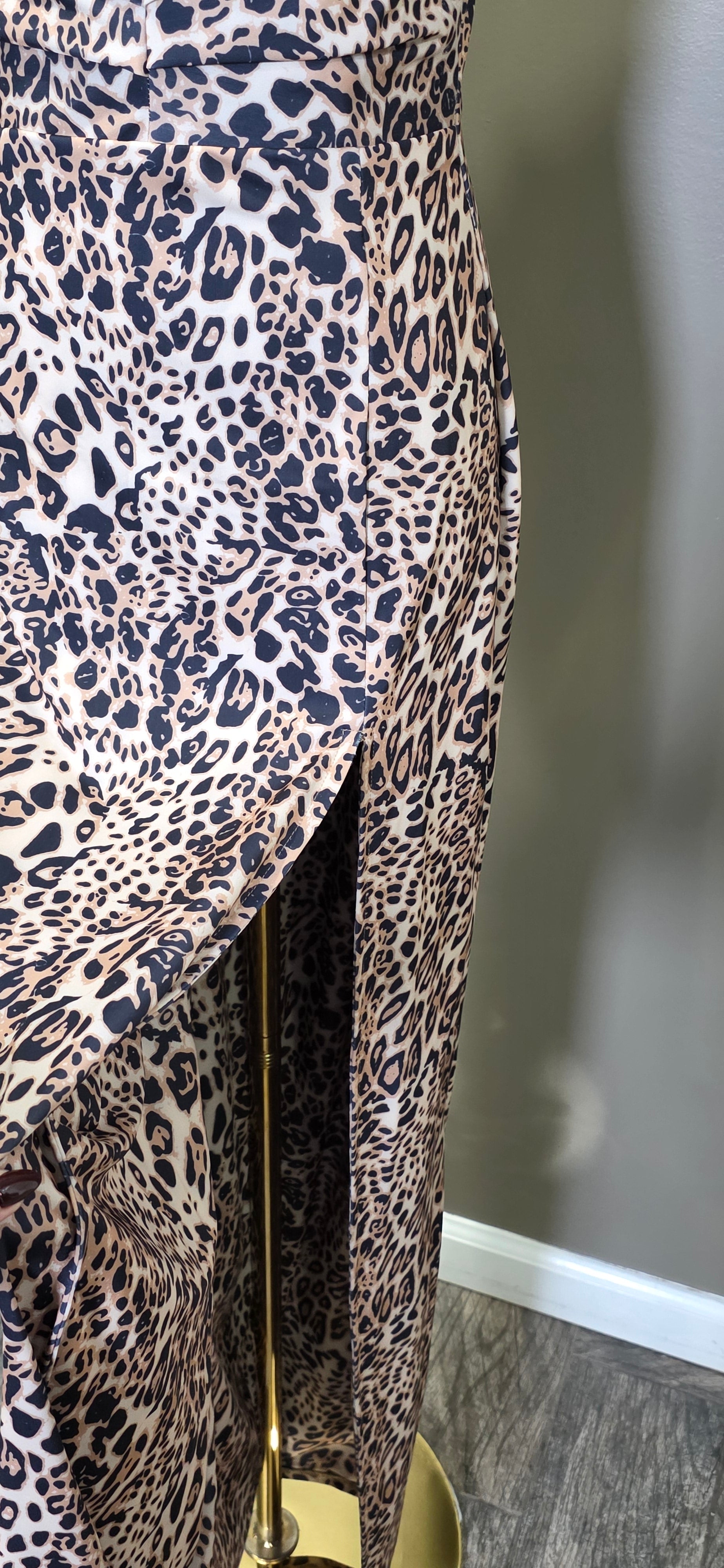 Leopard Print Slip Dress
