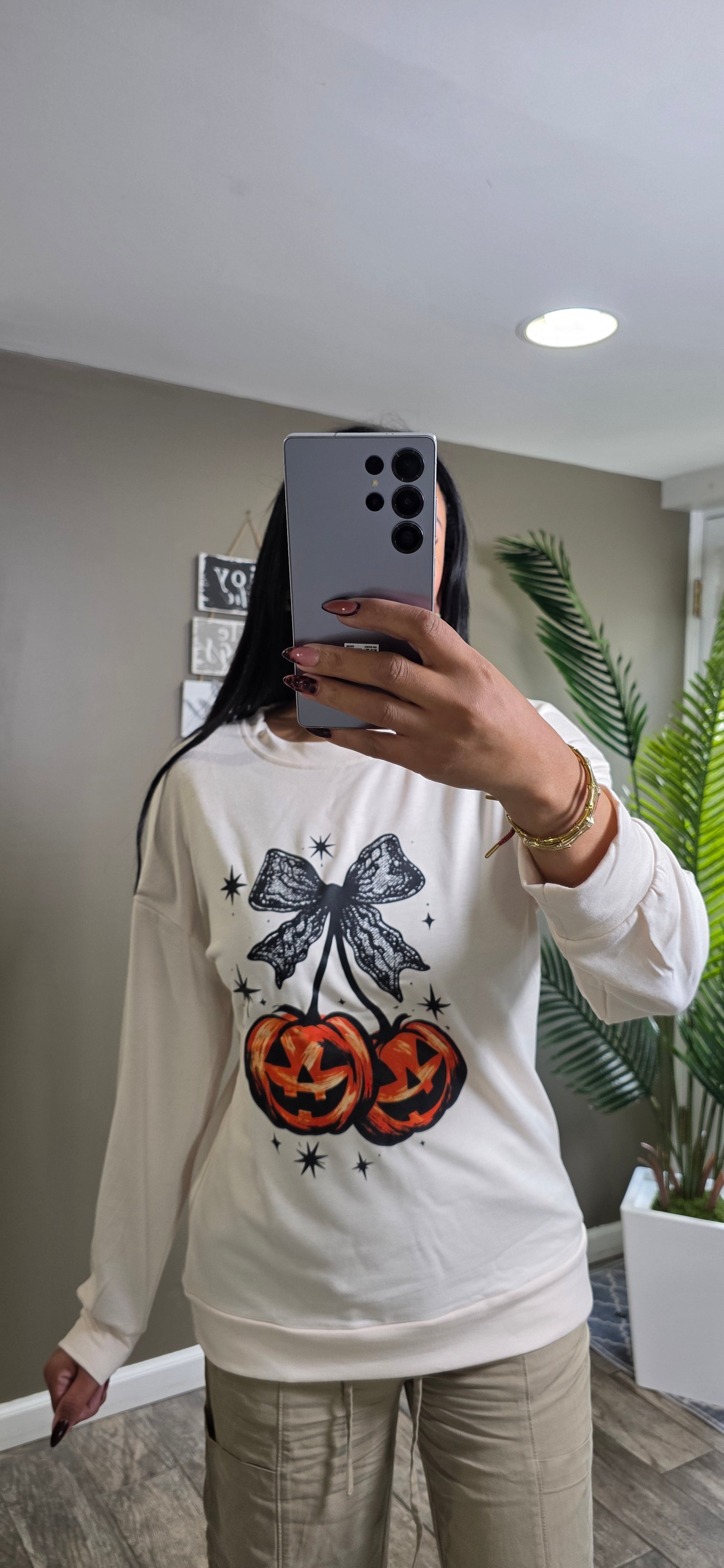 Halloween-themed sweatshirt