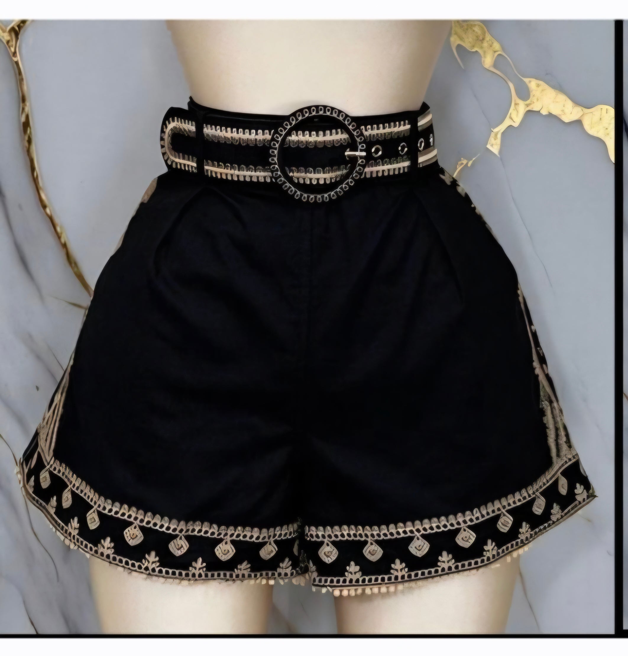 Linen Shorts with Belt