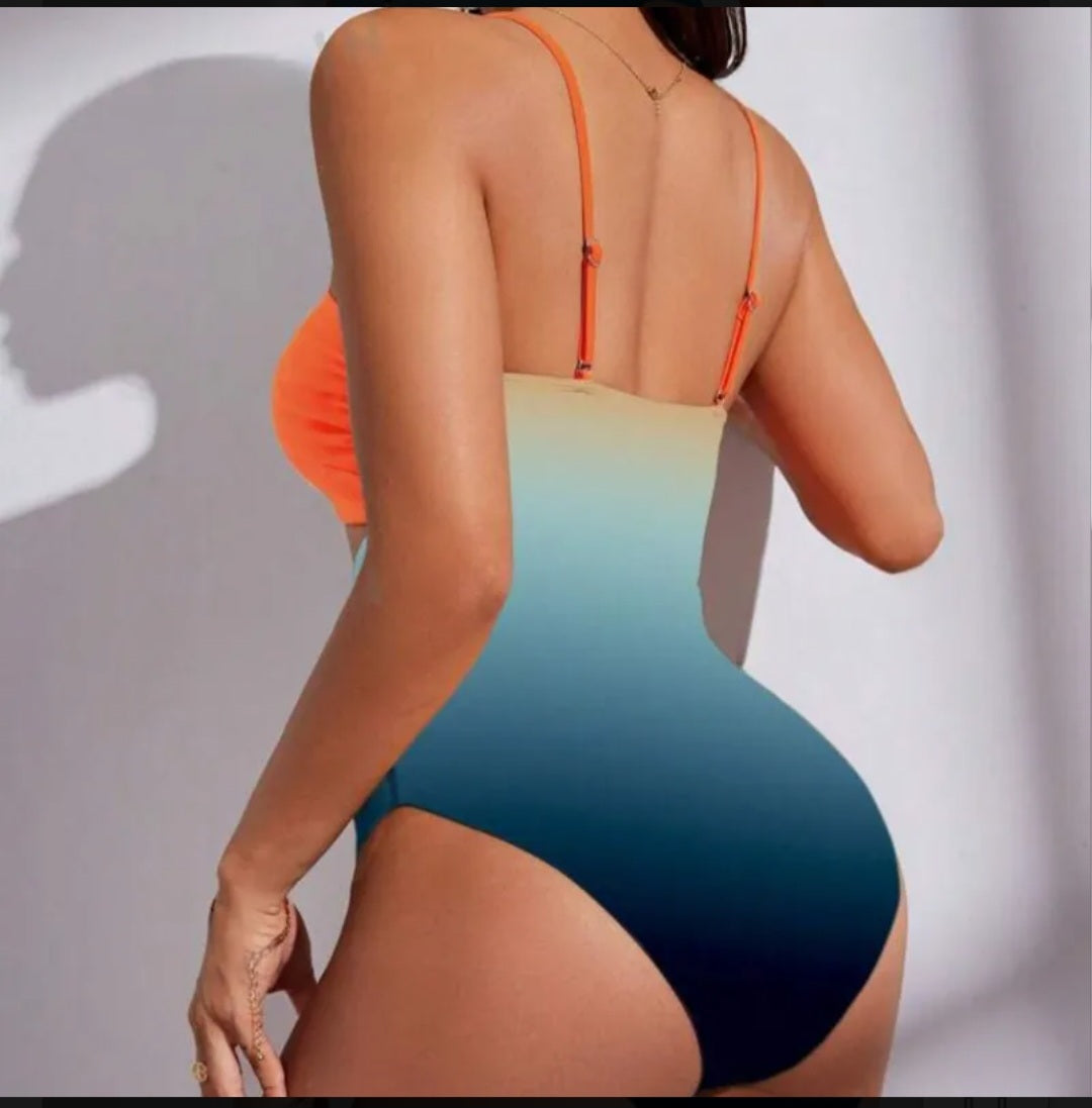 Ombre Seashell Cutout Monokini