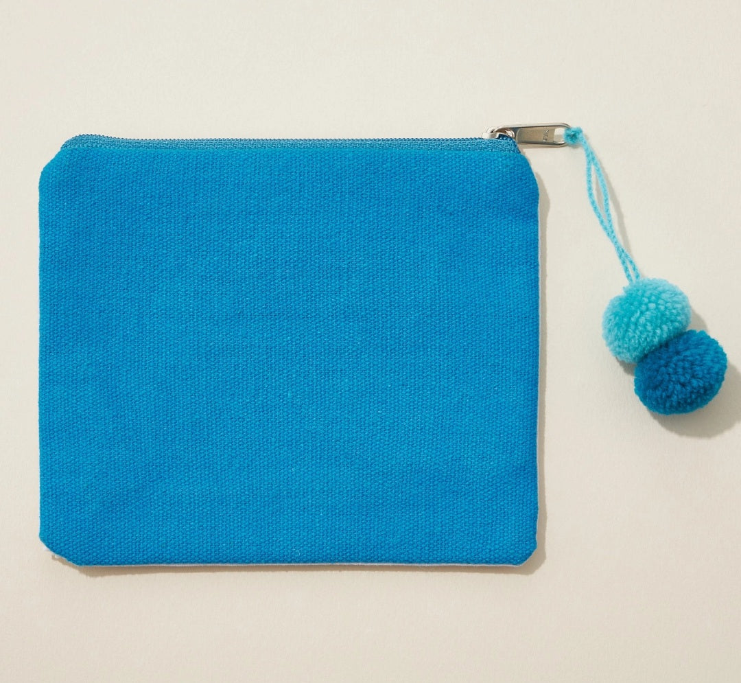Sea Corals Seed Bead Canvas Pouch