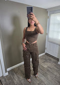 Diva Rhinestone Brown Set