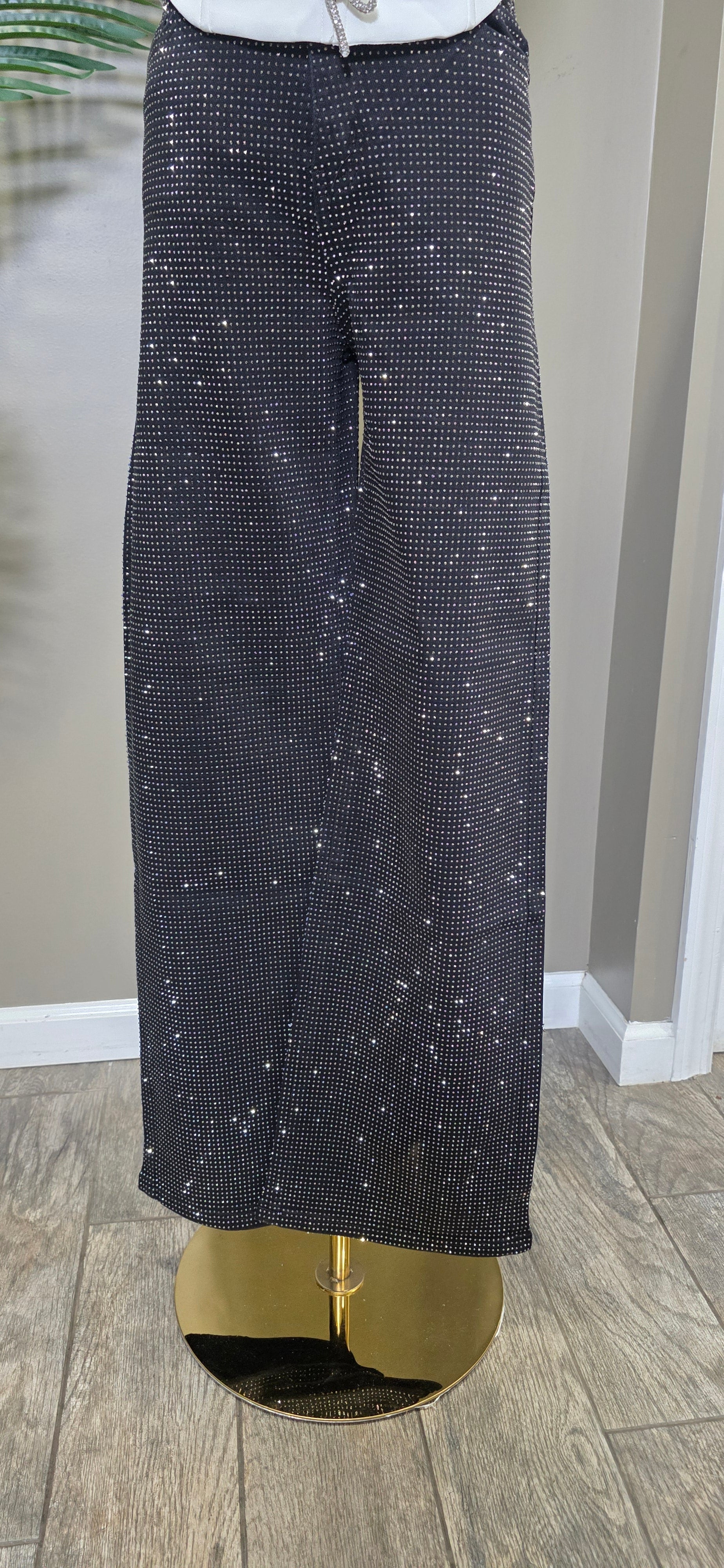Stone Embellished Black 5 Pockets Jeans