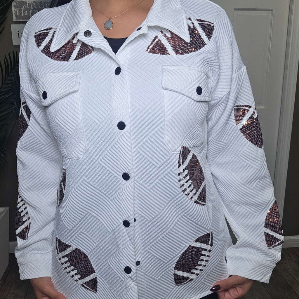 Sequin Jacket, Football Theme
