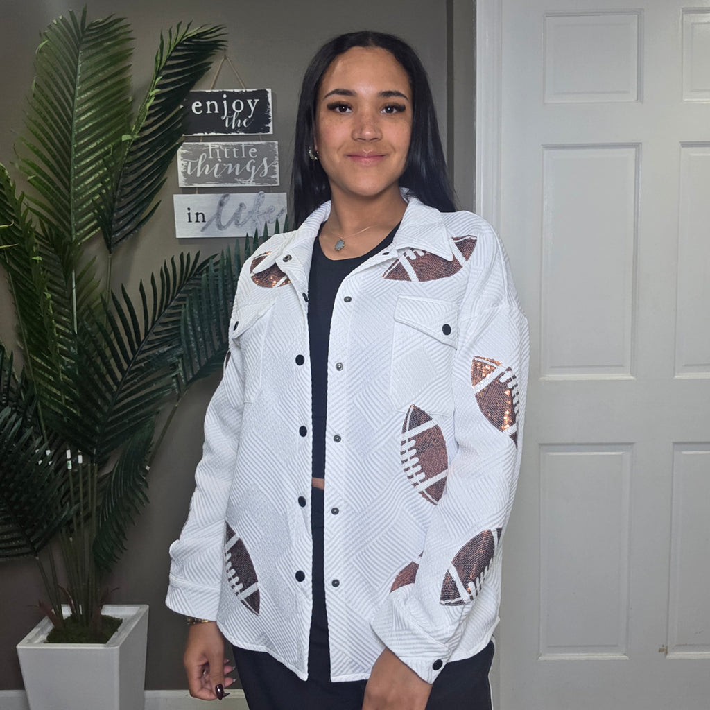 Sequin Jacket, Football Theme