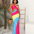 Tropical Waves Cutout Maxi Dress