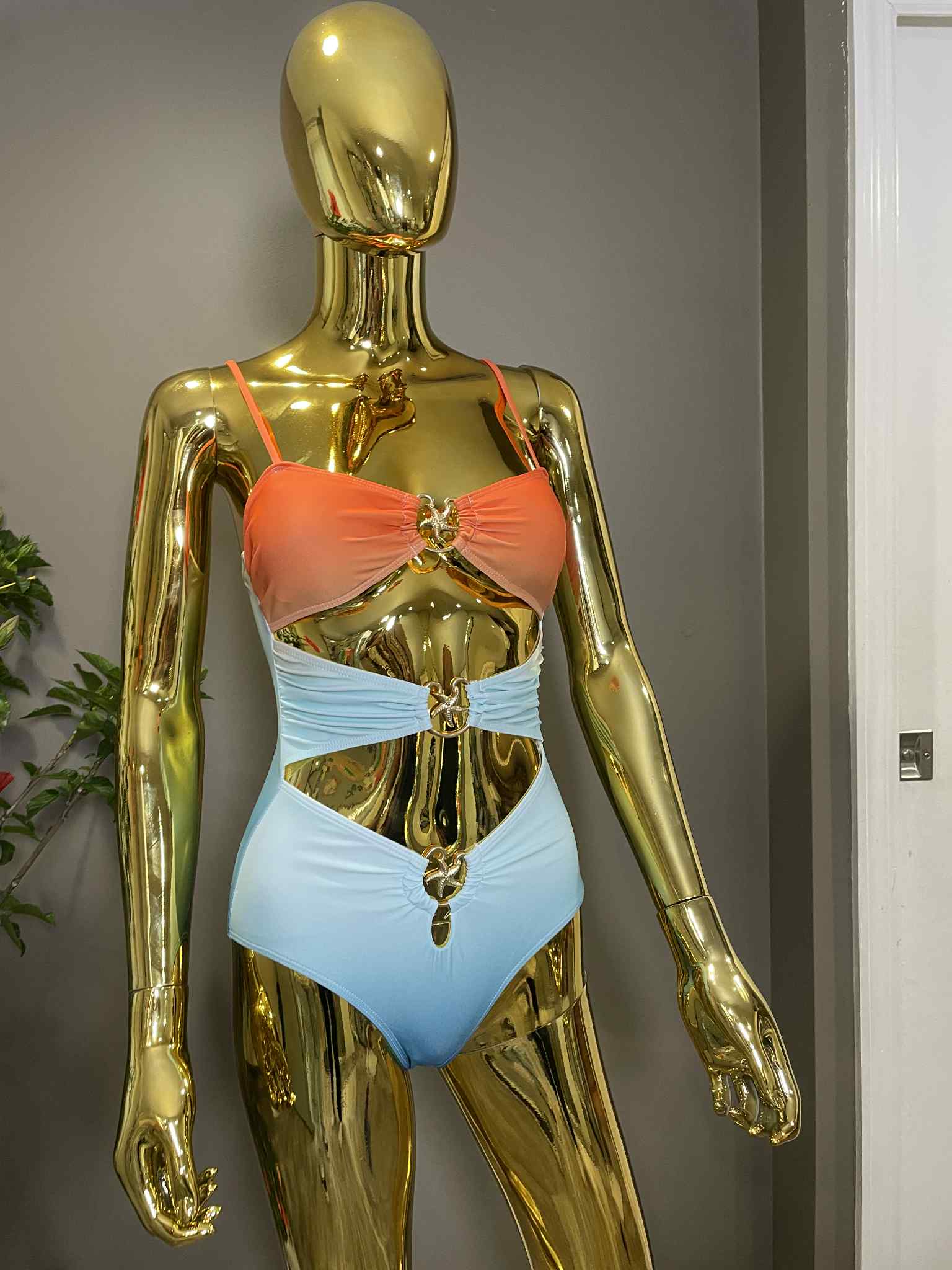 Ombre Seashell Cutout Monokini