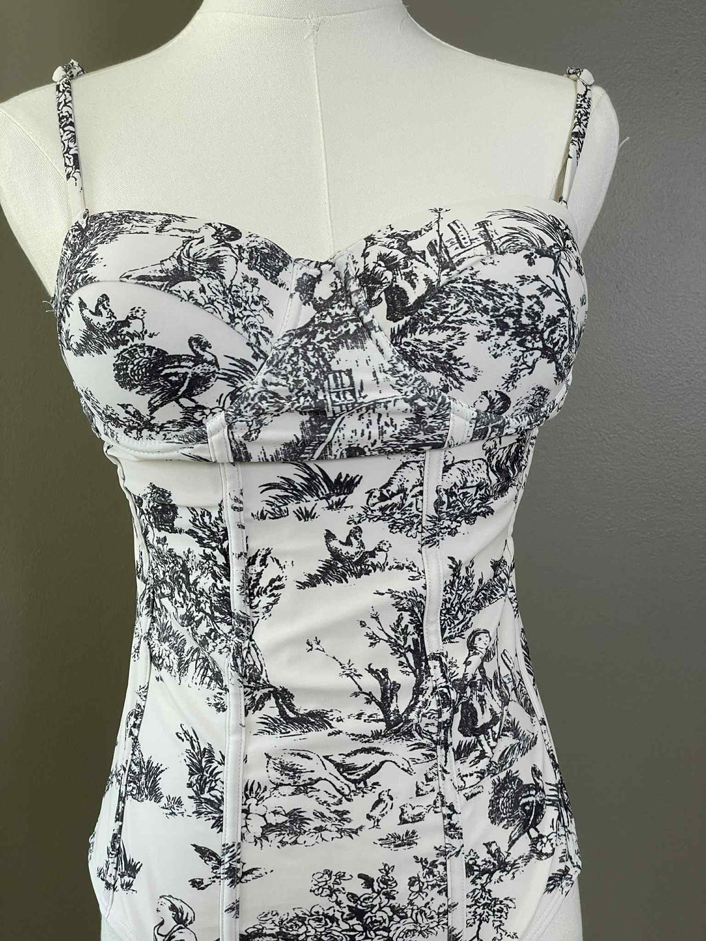 Retro Print bathing suit