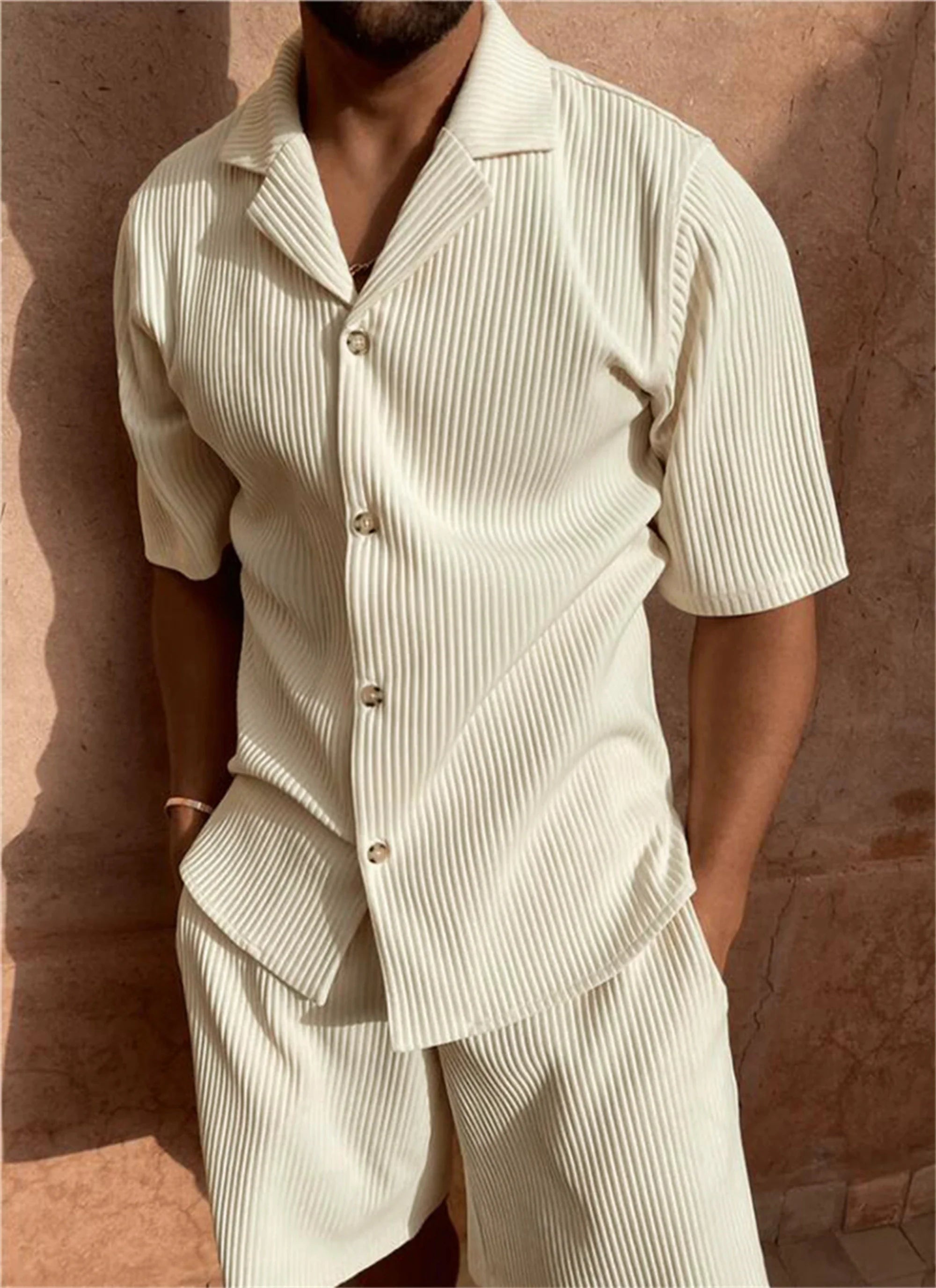 Spring/Summer stretch casual men beach shorts set