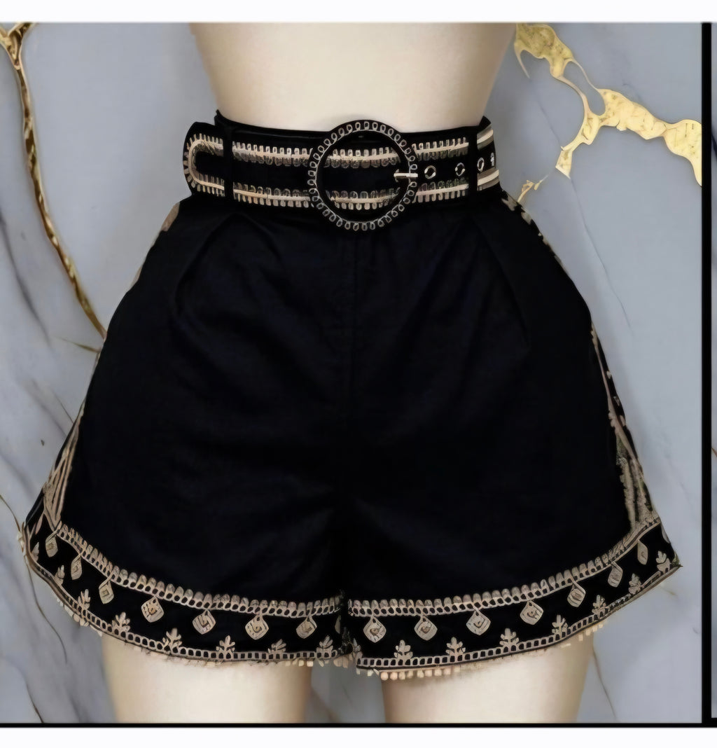 Linen Shorts with Belt
