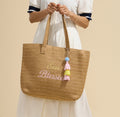Sea Blessed Raffia Tote Bag