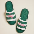 Salty Crab Embroidered Terry Slippers