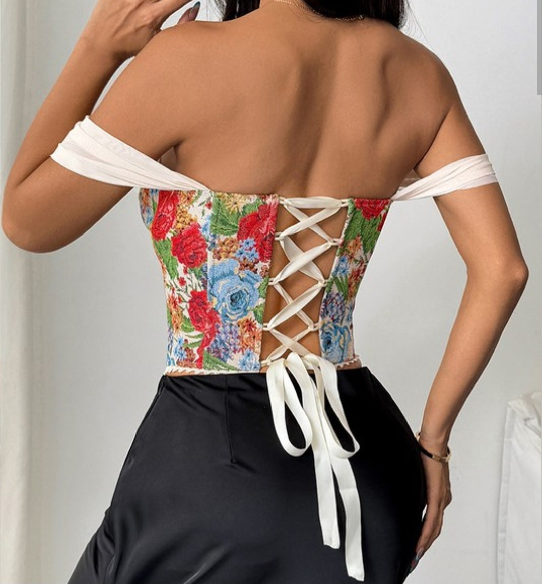 Floral Tapestry Corset