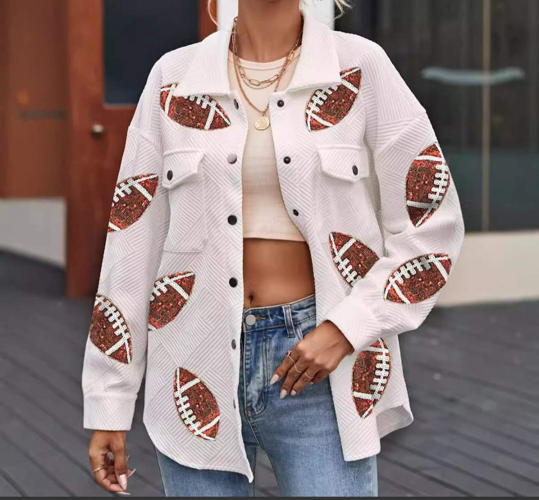 Sequin Jacket, Football Theme