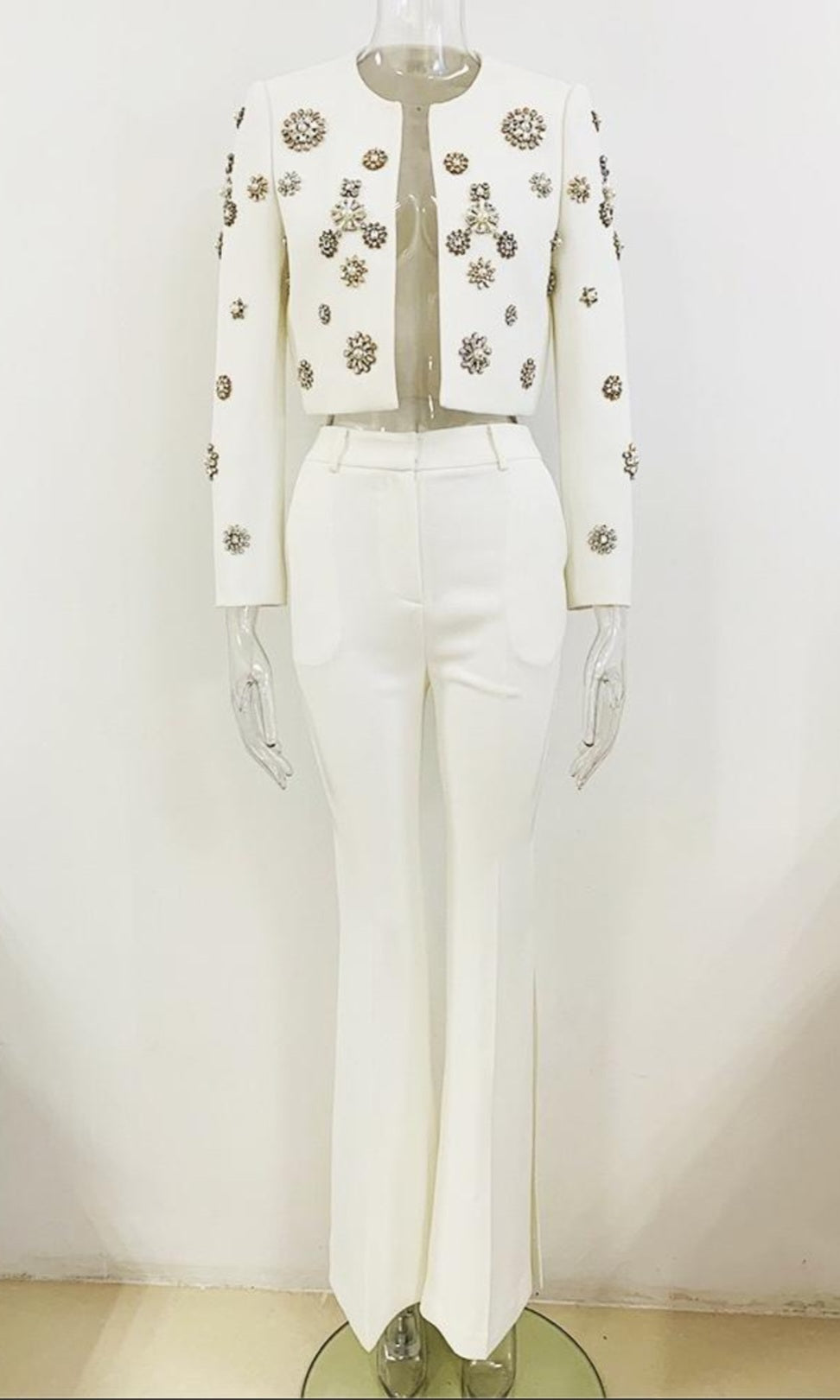 Crystal White Two-Piece Luxury Set