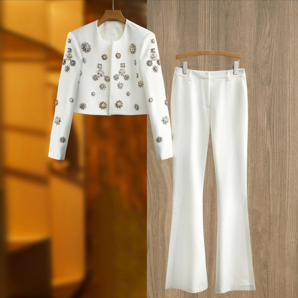 Crystal White Two-Piece Luxury Set
