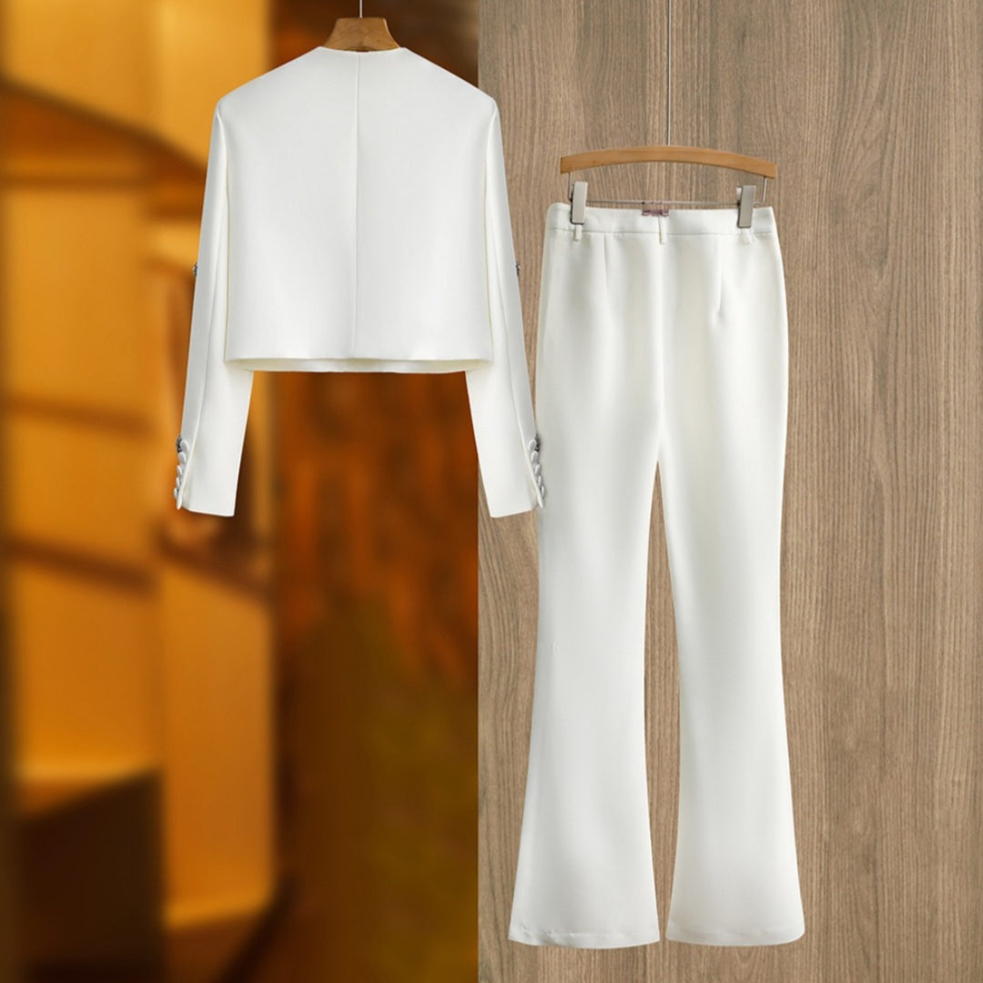 Crystal White Two-Piece Luxury Set