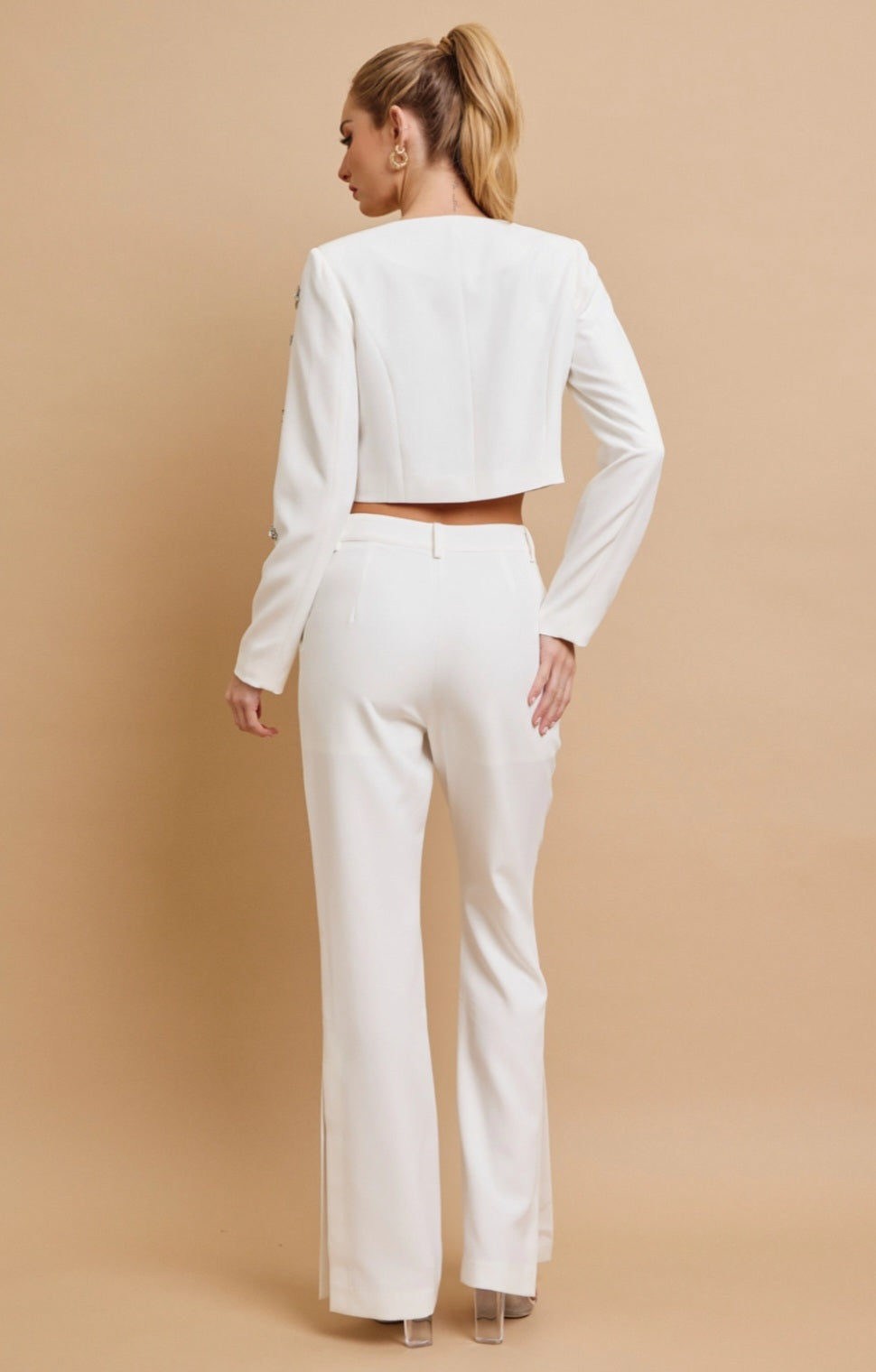 Crystal White Two-Piece Luxury Set