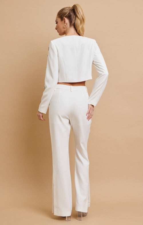 Crystal White Two-Piece Luxury Set
