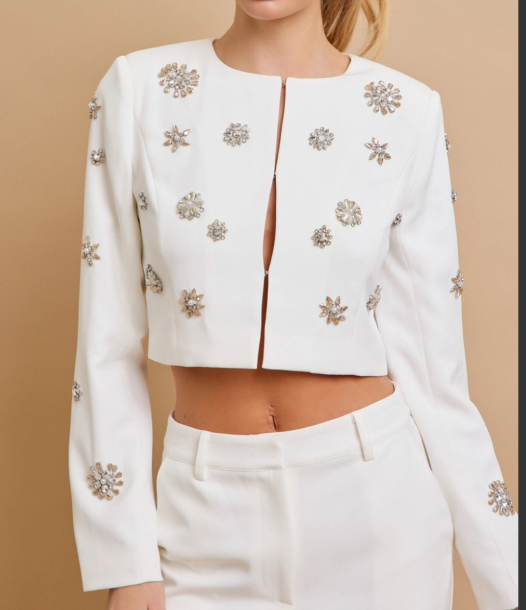 Crystal White Two-Piece Luxury Set