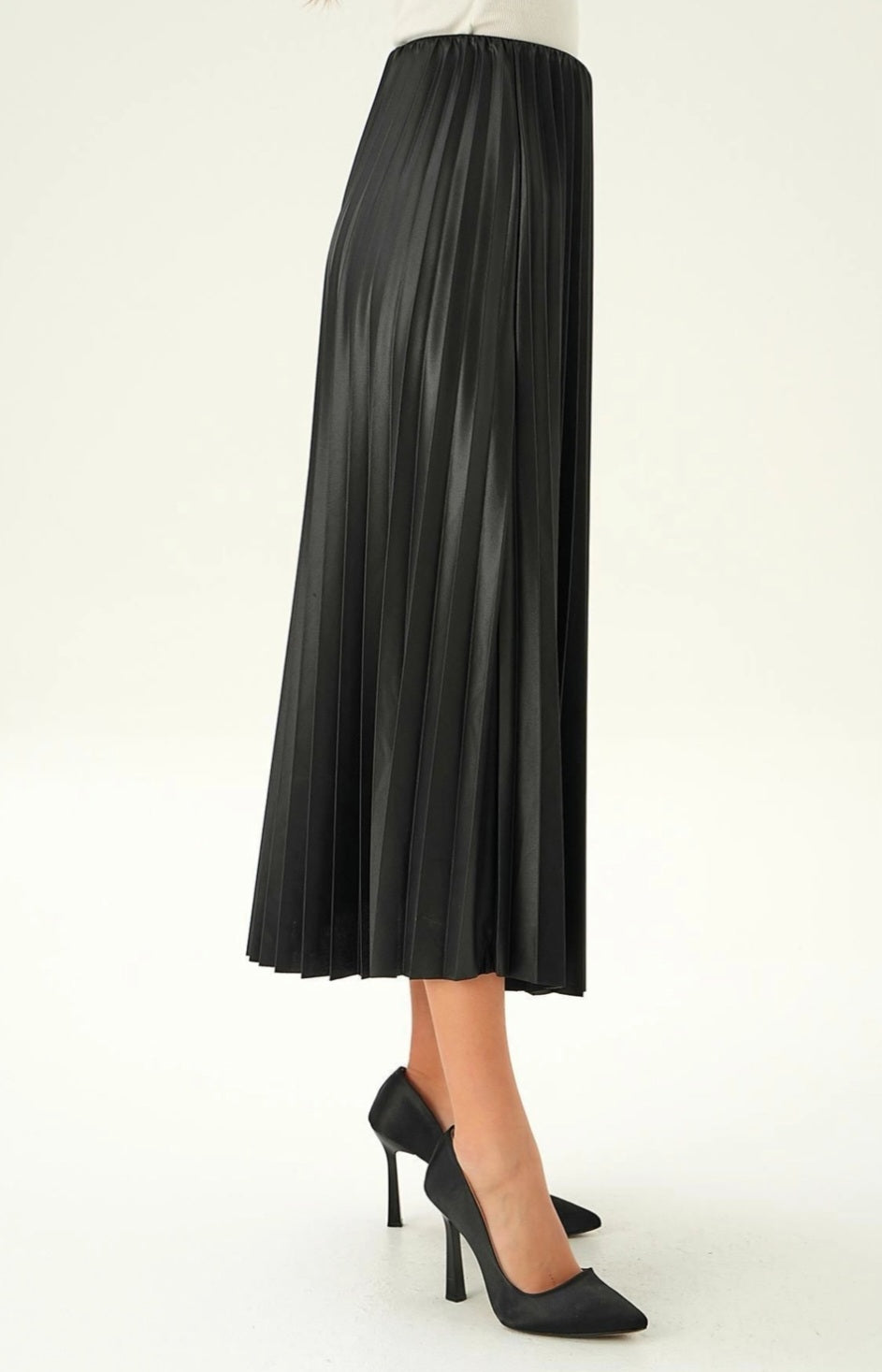 Pleated Skirt Long Solid Color Skirt Modest Skirt