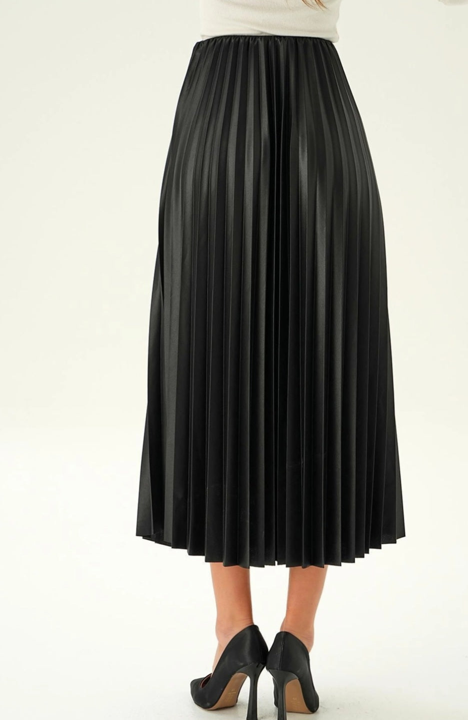 Pleated Skirt Long Solid Color Skirt Modest Skirt