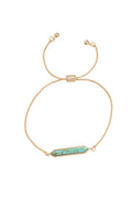 Double Side Semi Precious Stone Pull Tie Bracelet