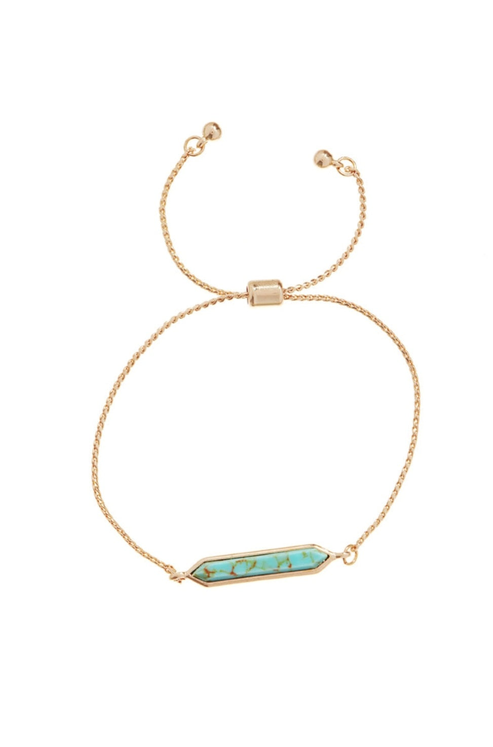 Double Side Semi Precious Stone Pull Tie Bracelet