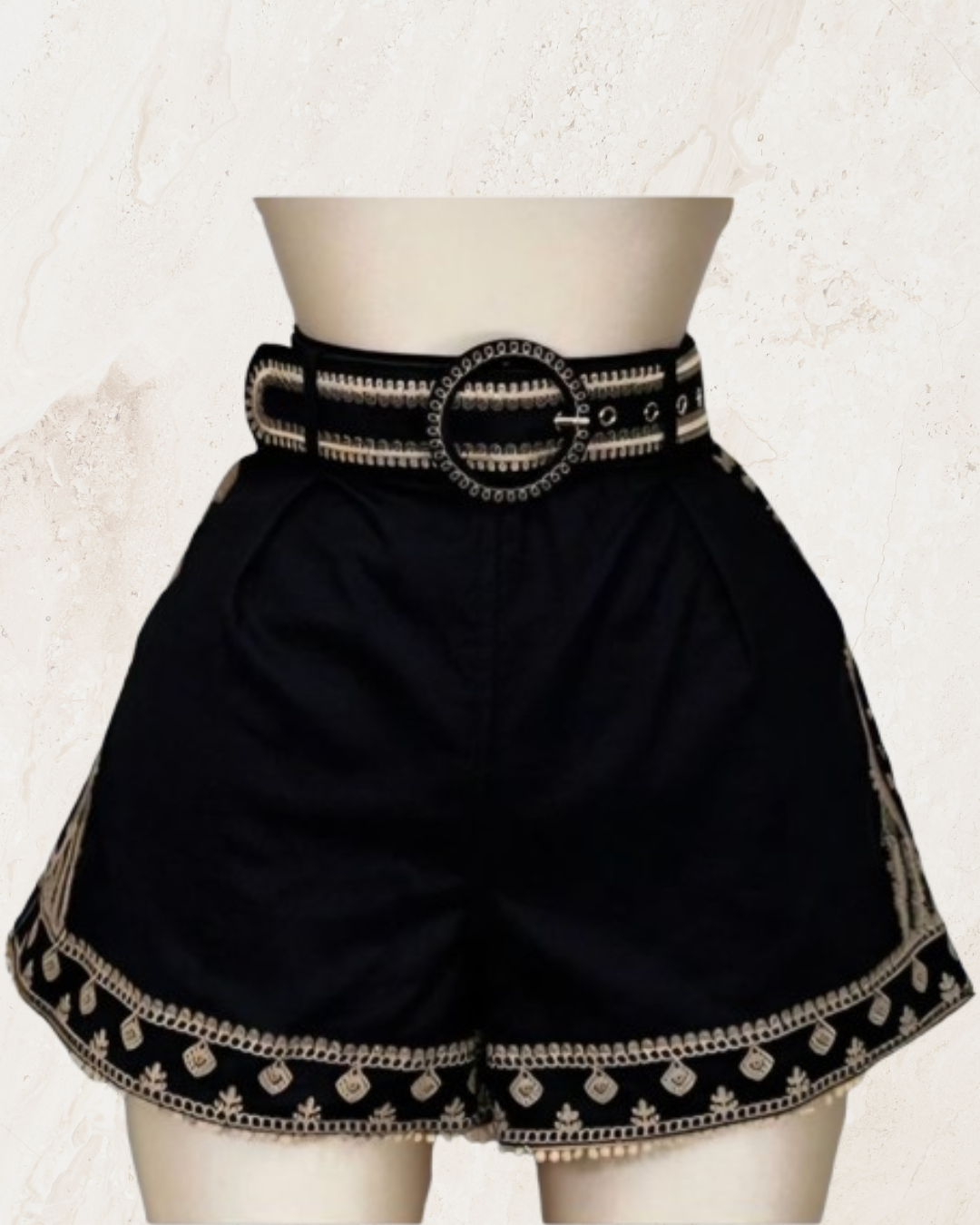 Linen Shorts with Belt