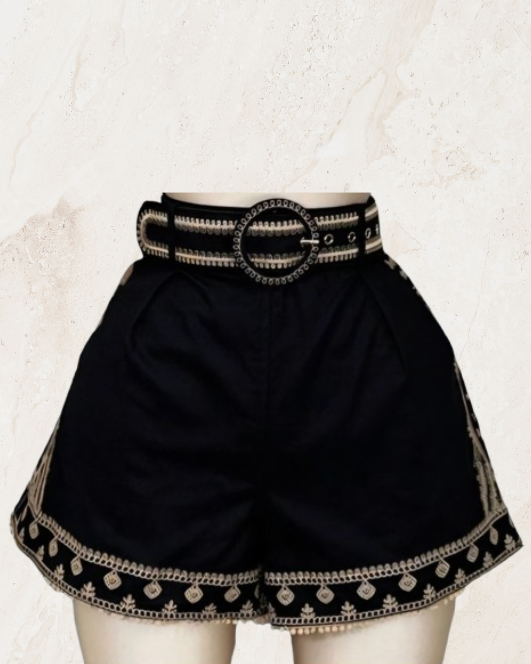 Linen Shorts with Belt