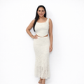 Sexy Lace Backless Top  Skirt Set