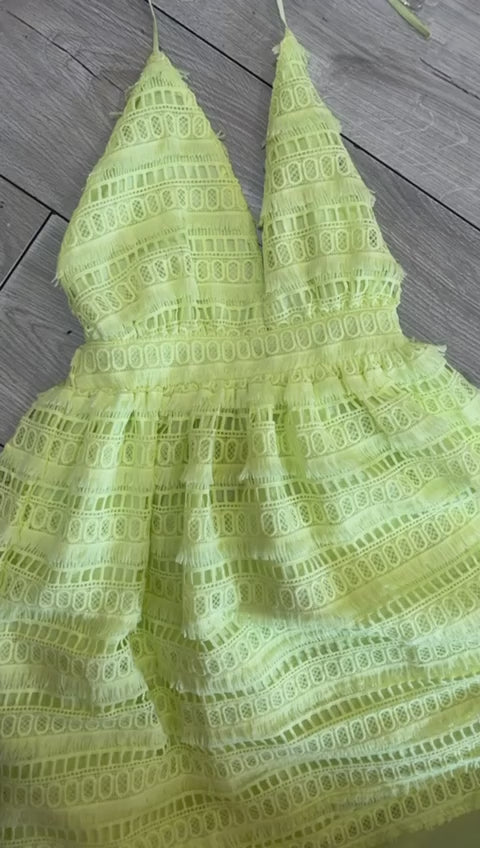 Sunset Breeze Lace Mini Dress