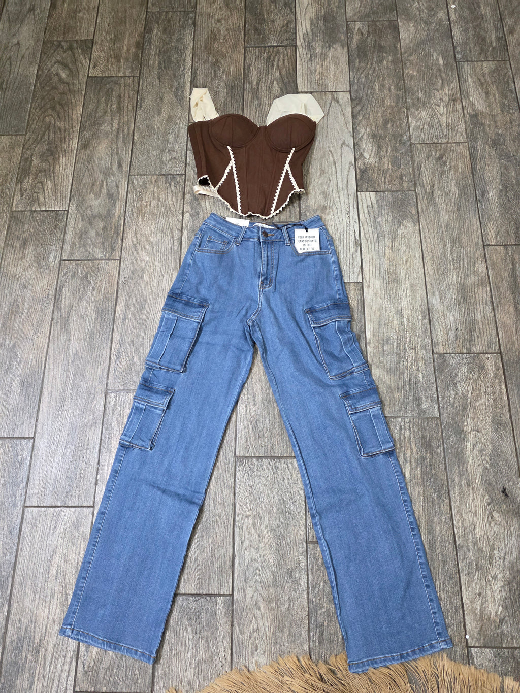 All Day Denim Cargo Jeans