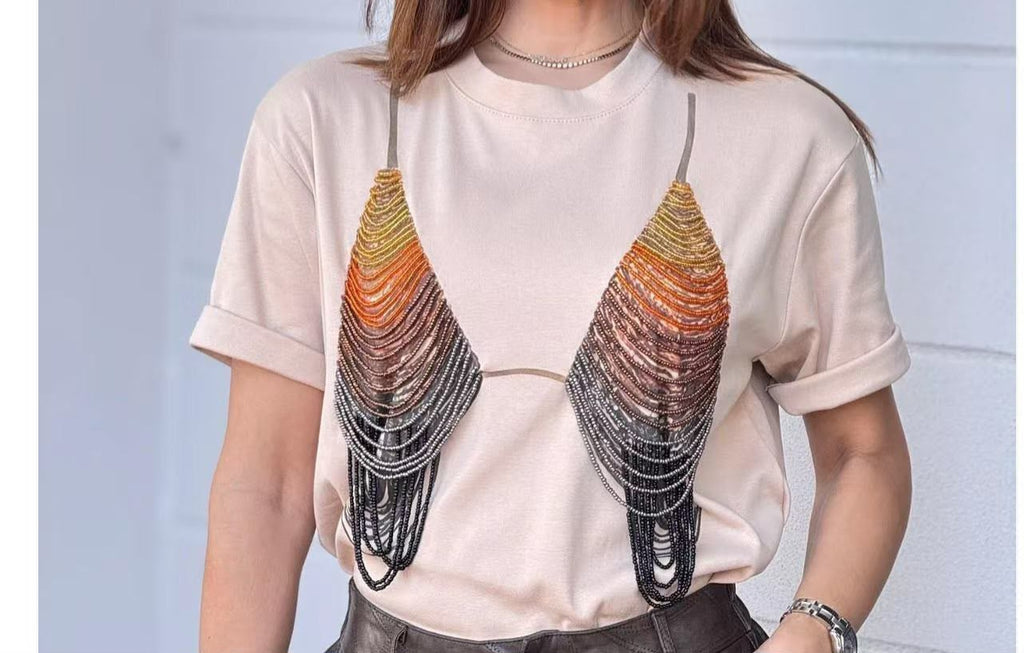 Crystal Draped Tee