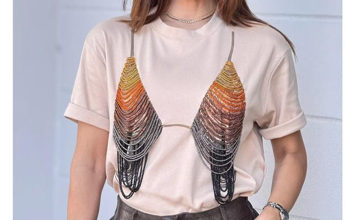 Crystal Draped Tee