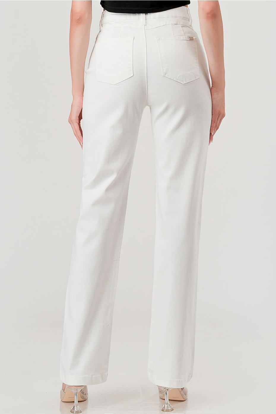 High Rise Butt Lift Straight Fit Jeans