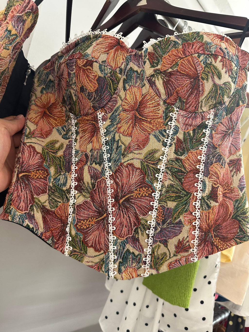 Island Bloom Corset Top