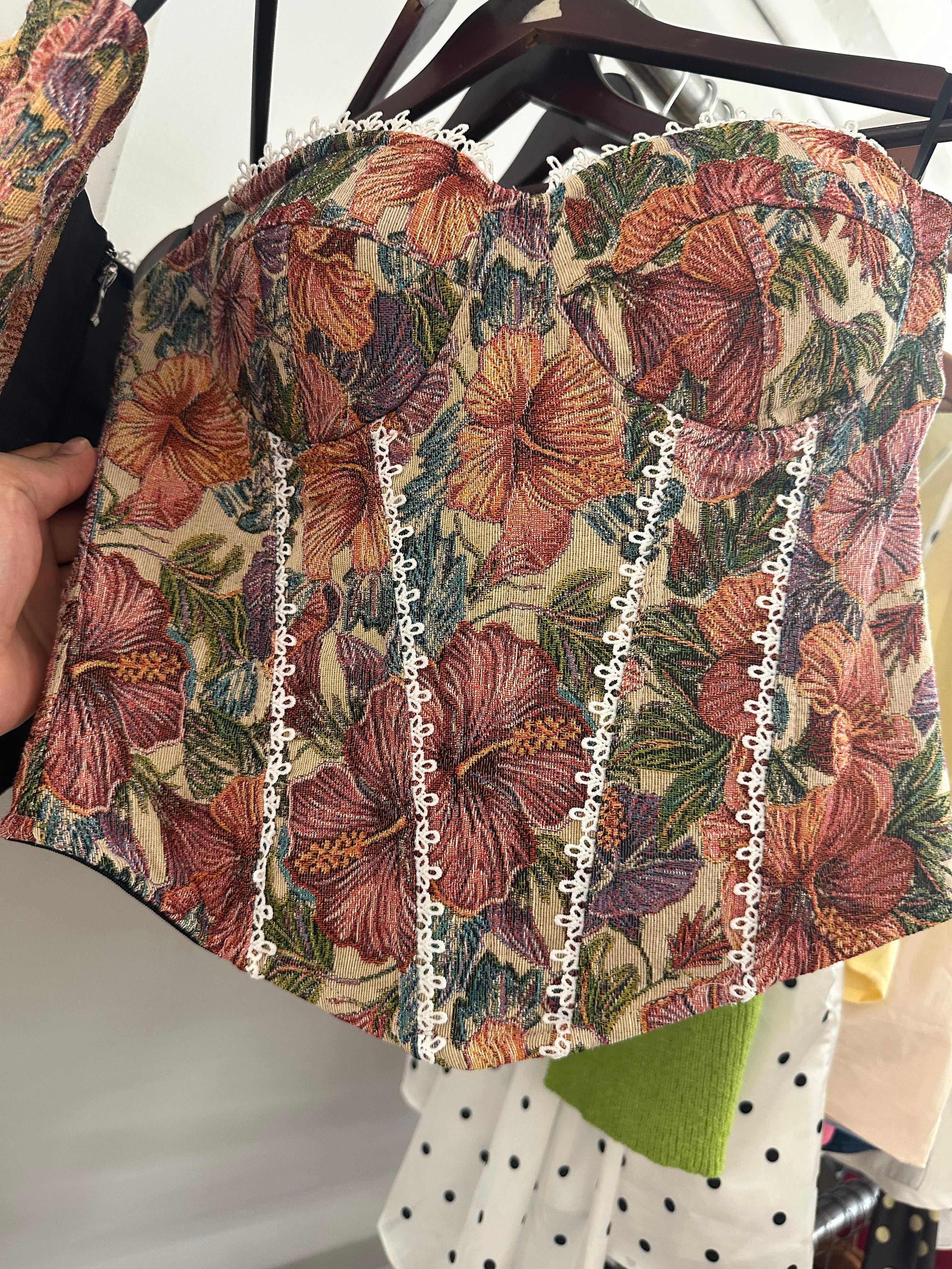Island Bloom Corset Top