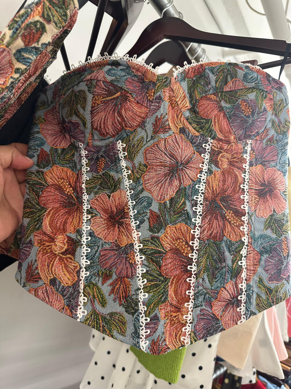 Island Bloom Corset Top