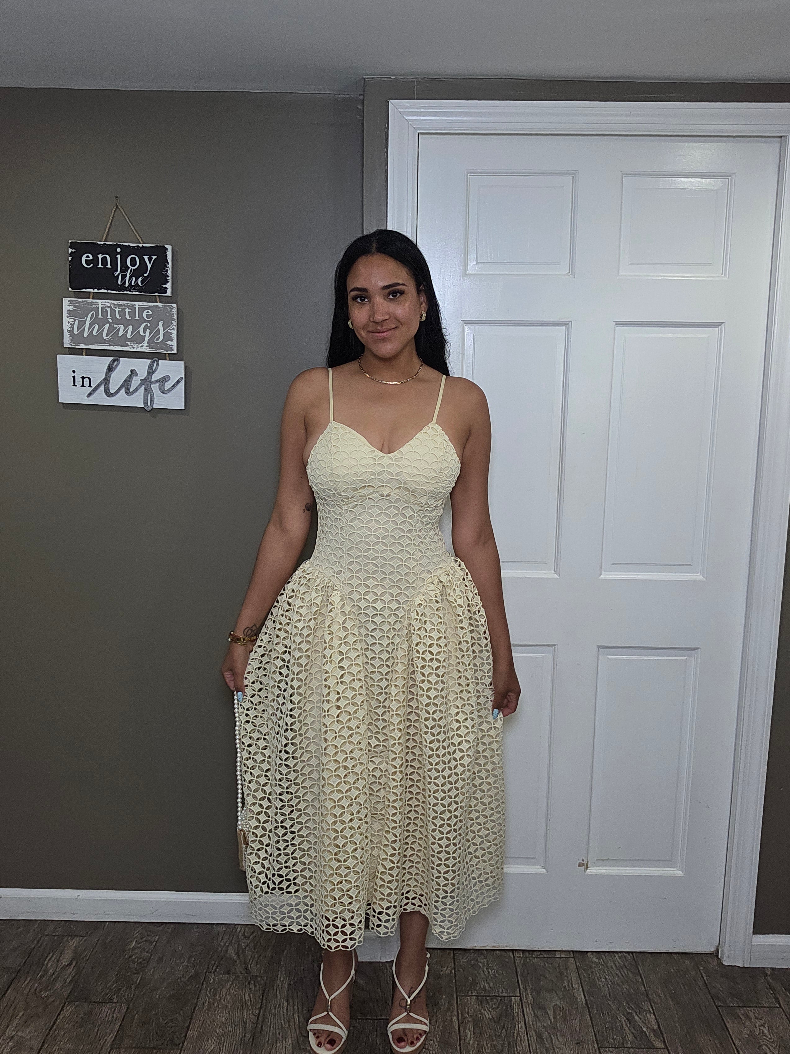 Soleil Lace Midi Dress