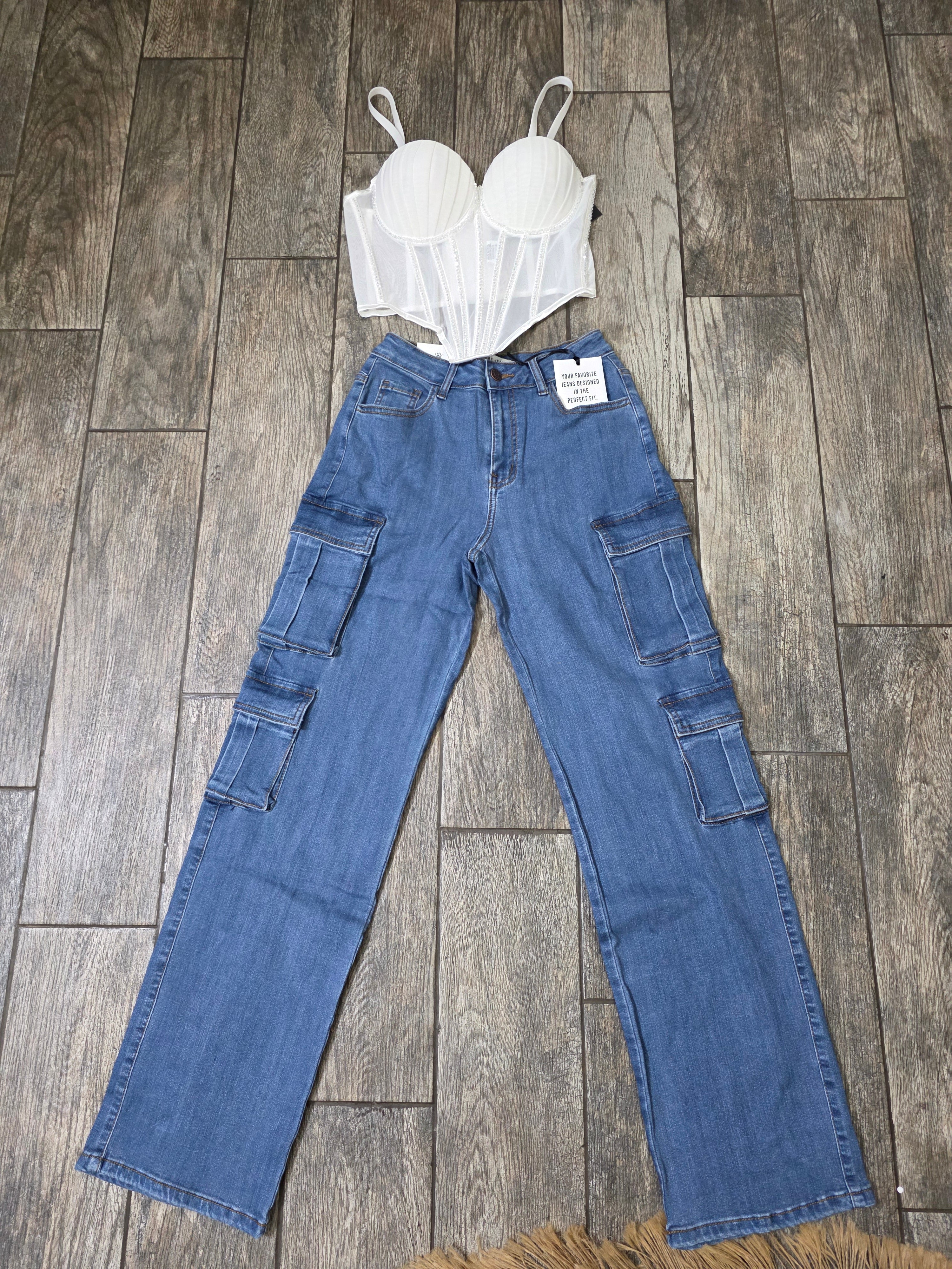 All Day Denim Cargo Jeans
