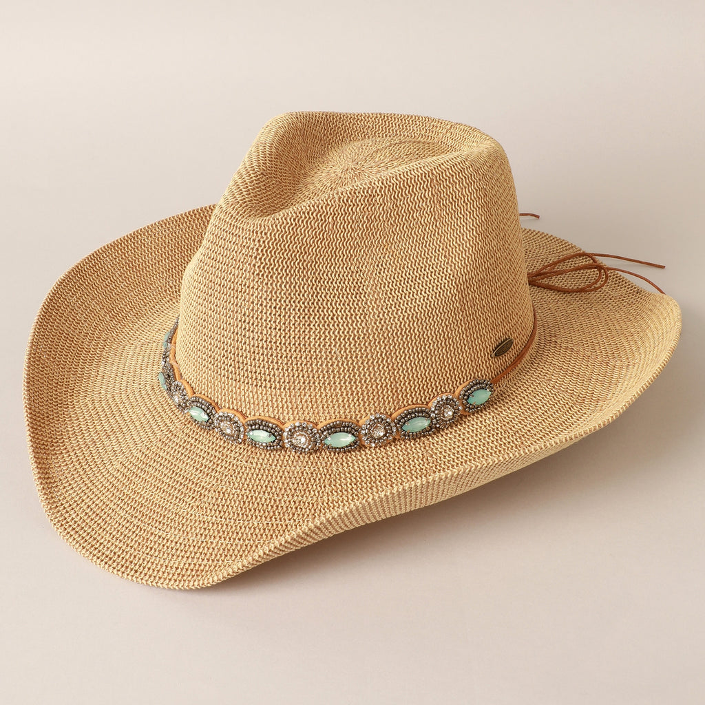Cowboy Hat with Jeweled Belt