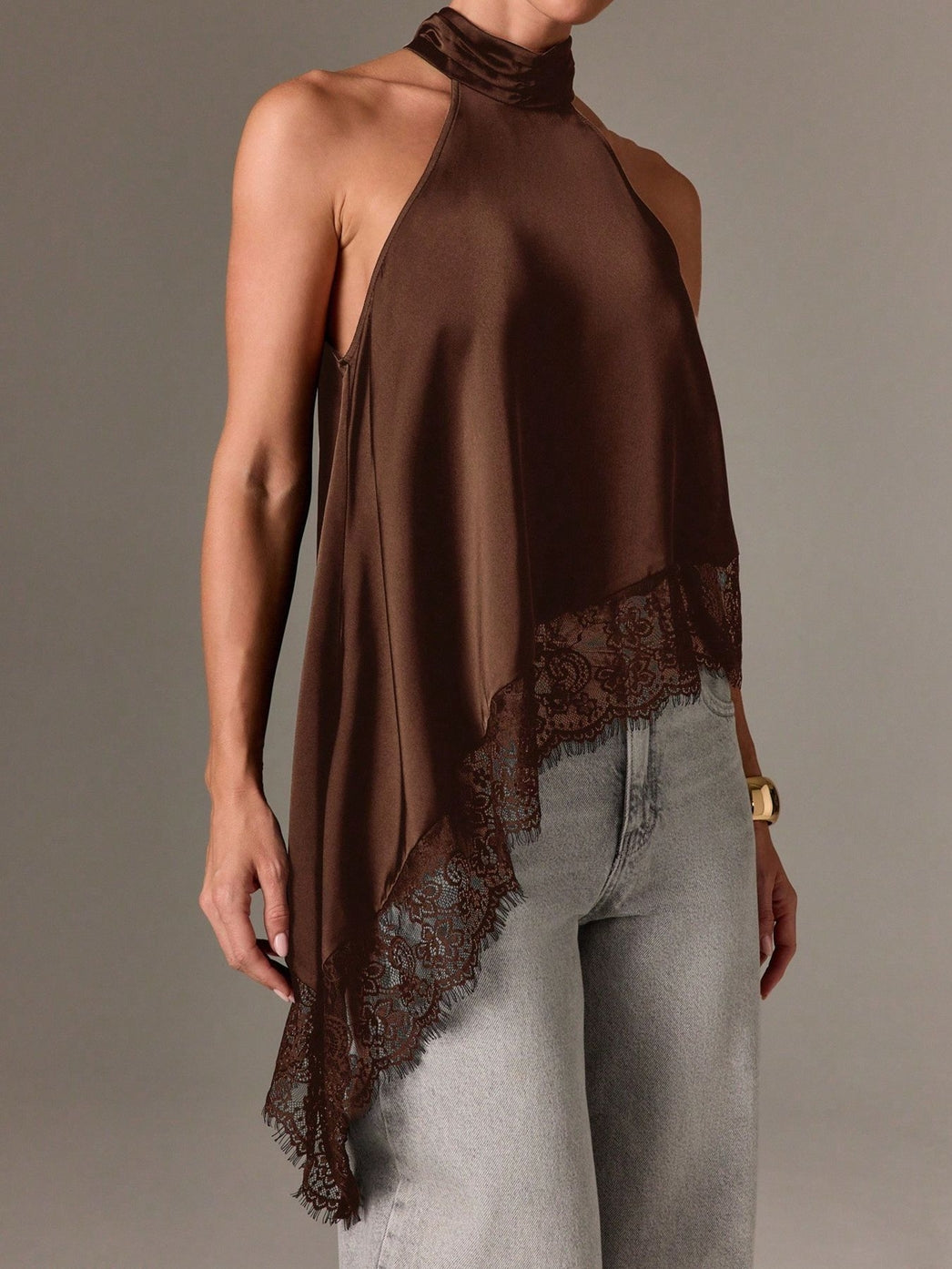 Mocha Luxe Halter Top