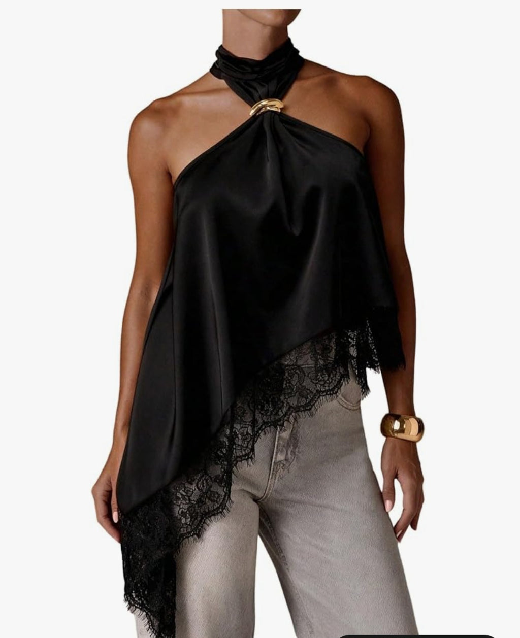 Midnight Lace Luxe Halter Top