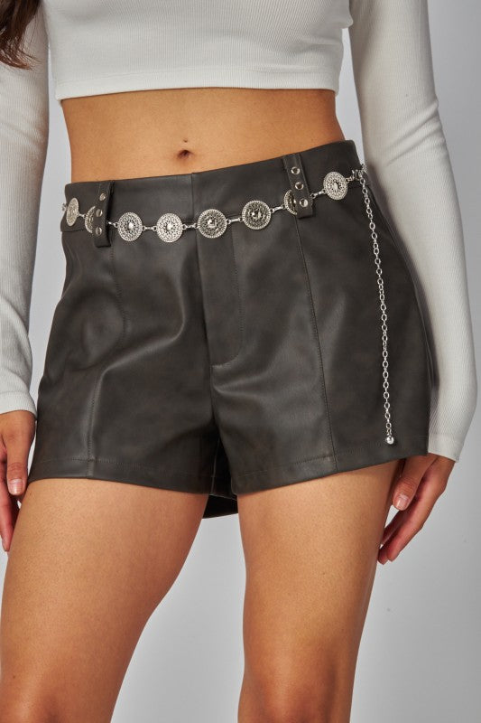 Rodeo Luxe Faux Leather Shorts