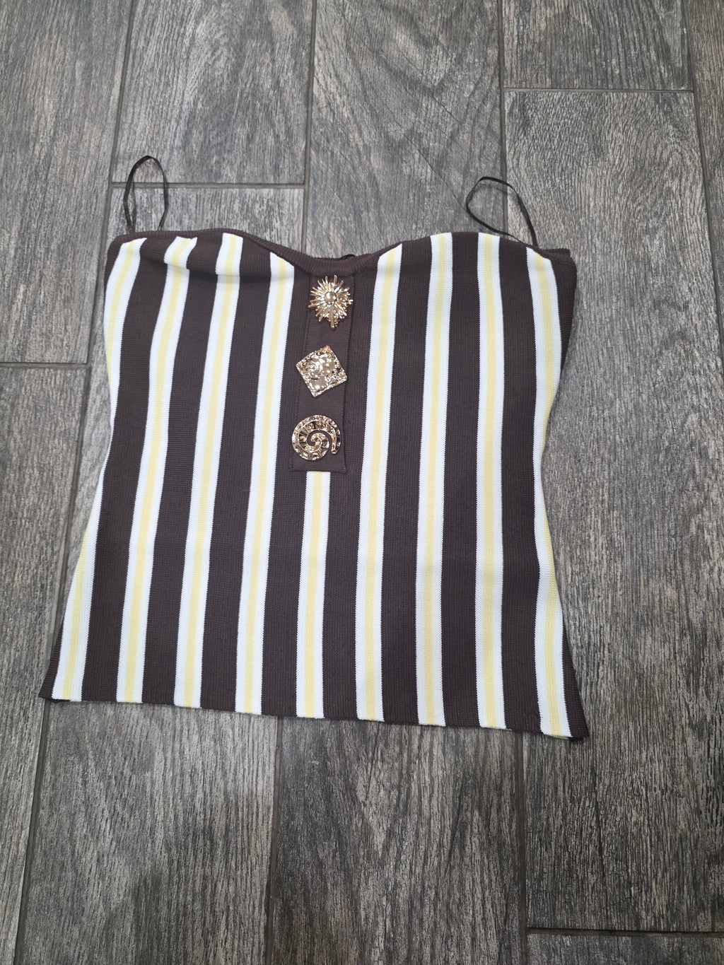 Mocha Riviera Strapless Top